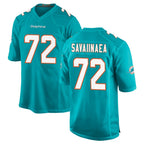 M.Dolphins #72 Jonah Savaiinaea Player Aqua Home Game Gdoa Stitched Jerseys