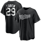 M.Twins #29 Rod Carew Player Black Home Game Fdoa Stitched Jerseys