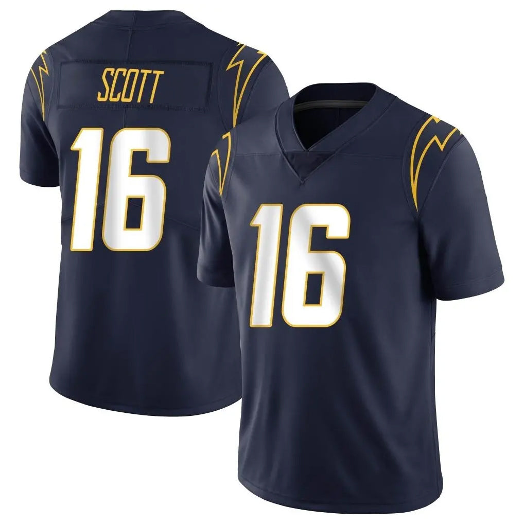 LA.Chargers #16 J.K. Scott Player Navy Limited Vapor Untouchable Home Game Gdoa Stitched Jerseys