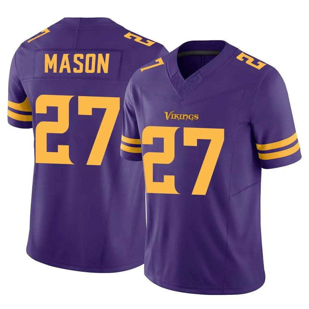 M.Vikings #27 Jordan Mason Player Purple Limited Alternate Vapor F.U.S.E. Home Game Gdoa Stitched Jerseys