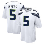 S.Seahawks #5 Jason Myers Player White Home Game Gdoa Stitched Jerseys