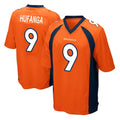 D.Broncos #9 Talanoa Hufanga Player Orange Color Home Game Gdoa Stitched Jerseys