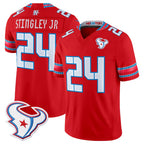 H.Texans #24 Derek Stingley Jr. Player Red 2026 Rivalries Vapor Limited Home Game Gdoa Stitched jerseys