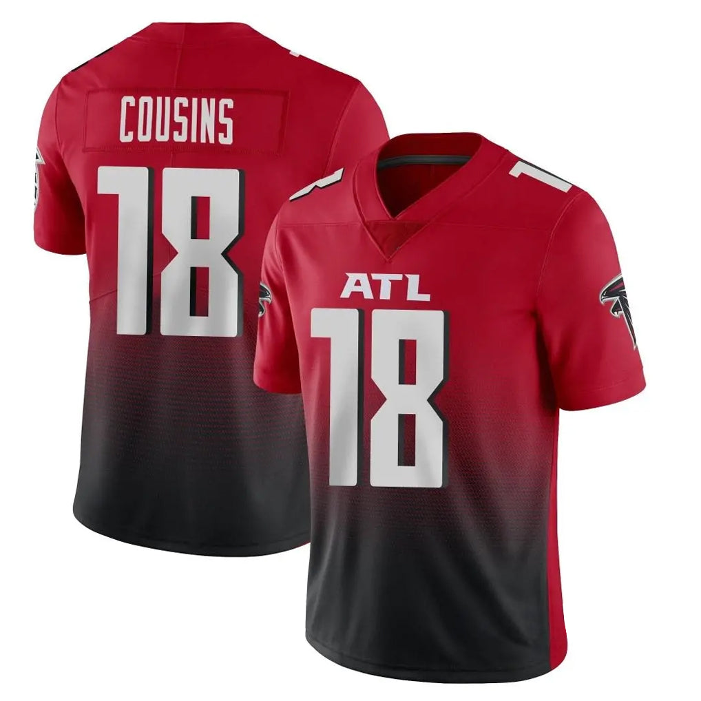 A.Falcons #18 Kirk Cousins Player Red Vapor Untouchable Limited Home Game Gdoa Stitched Jerseys