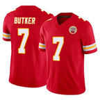 KC.Chiefs #7 Harrison Butker Player Red Limited Vapor F.U.S.E. Home Game Gdoa Stitched Jerseys