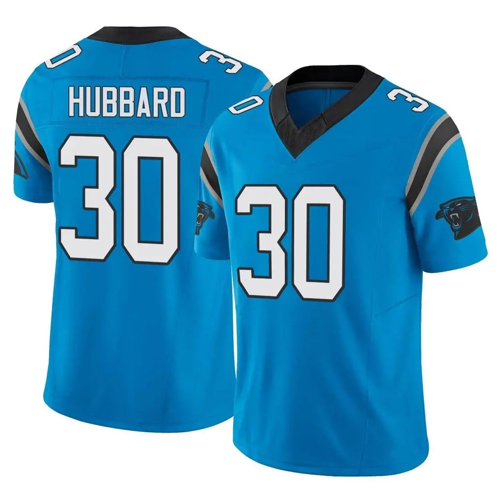 C.Panthers #30 Chuba Hubbard Player Blue Vapor F.U.S.E. Limited Home Game Gdoa Stitched Jerseys