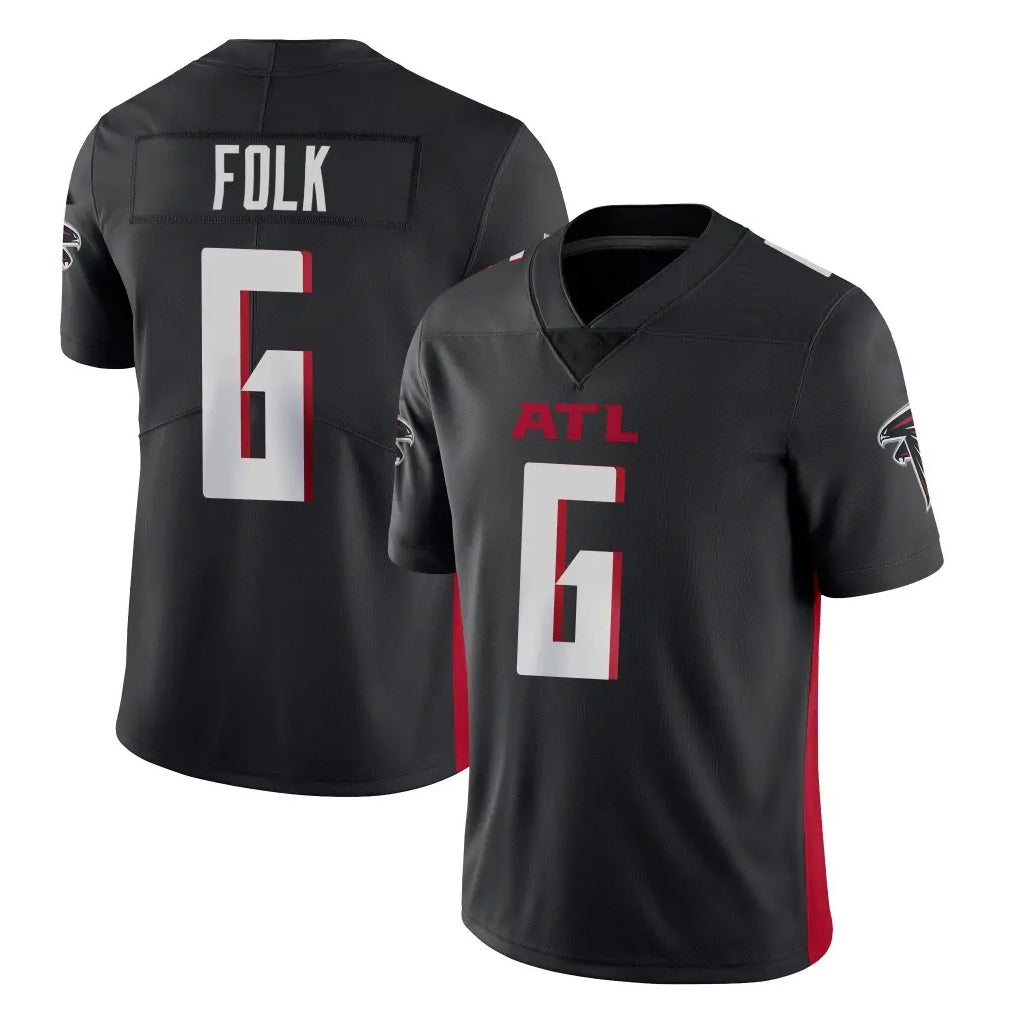 A.Falcons #6 Nick Folk Player Black Vapor Untouchable Limited Home Game Gdoa Stitched Jerseys