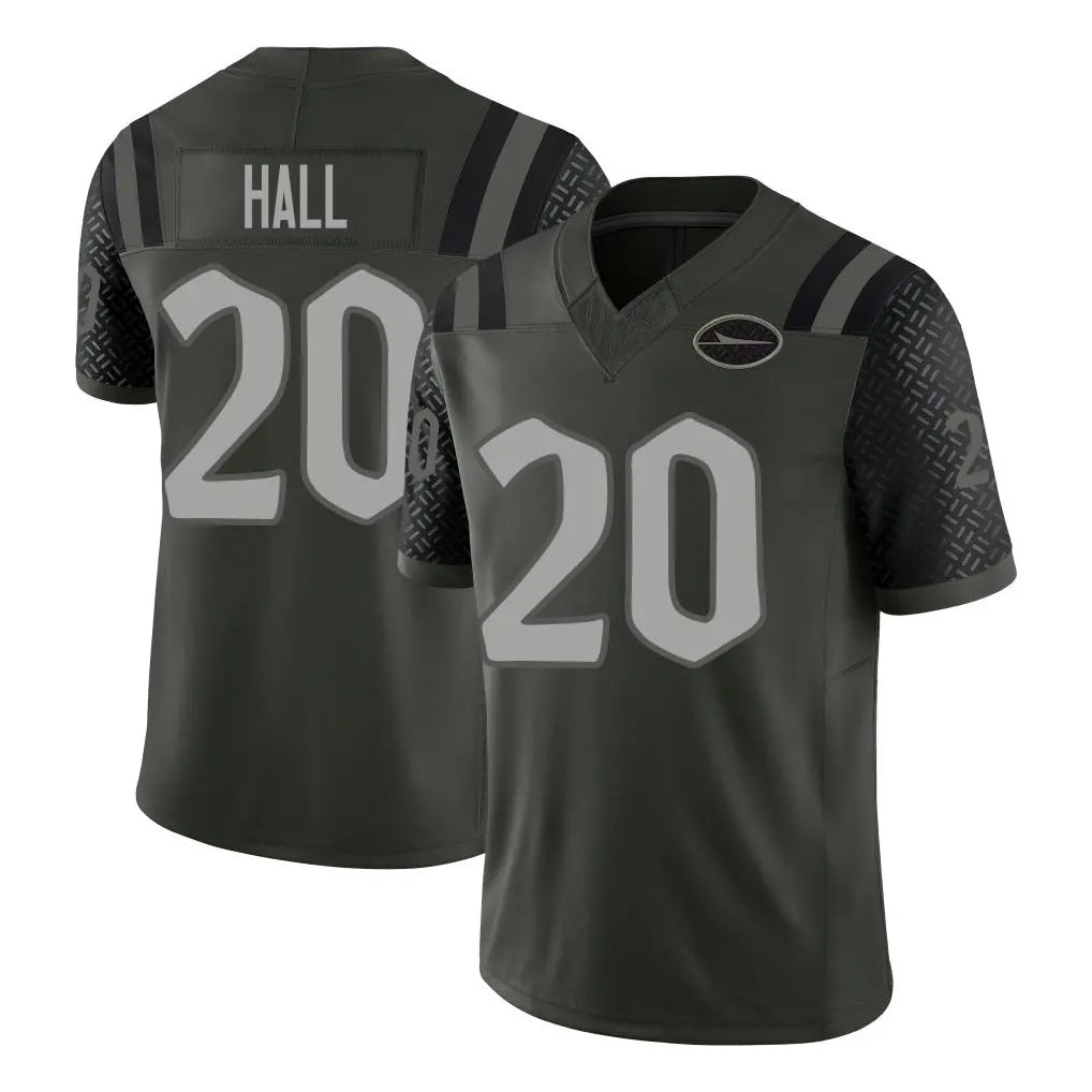 NY.Jets #20 Breece Hall Player Green Limited 2025 Rivalries Collection Home Game Gdoa Stitched Jerseys