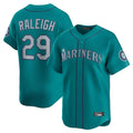 S.Mariners #29 Cal Raleigh Player Teal Home Limited Fdoa Stitched Jerseys