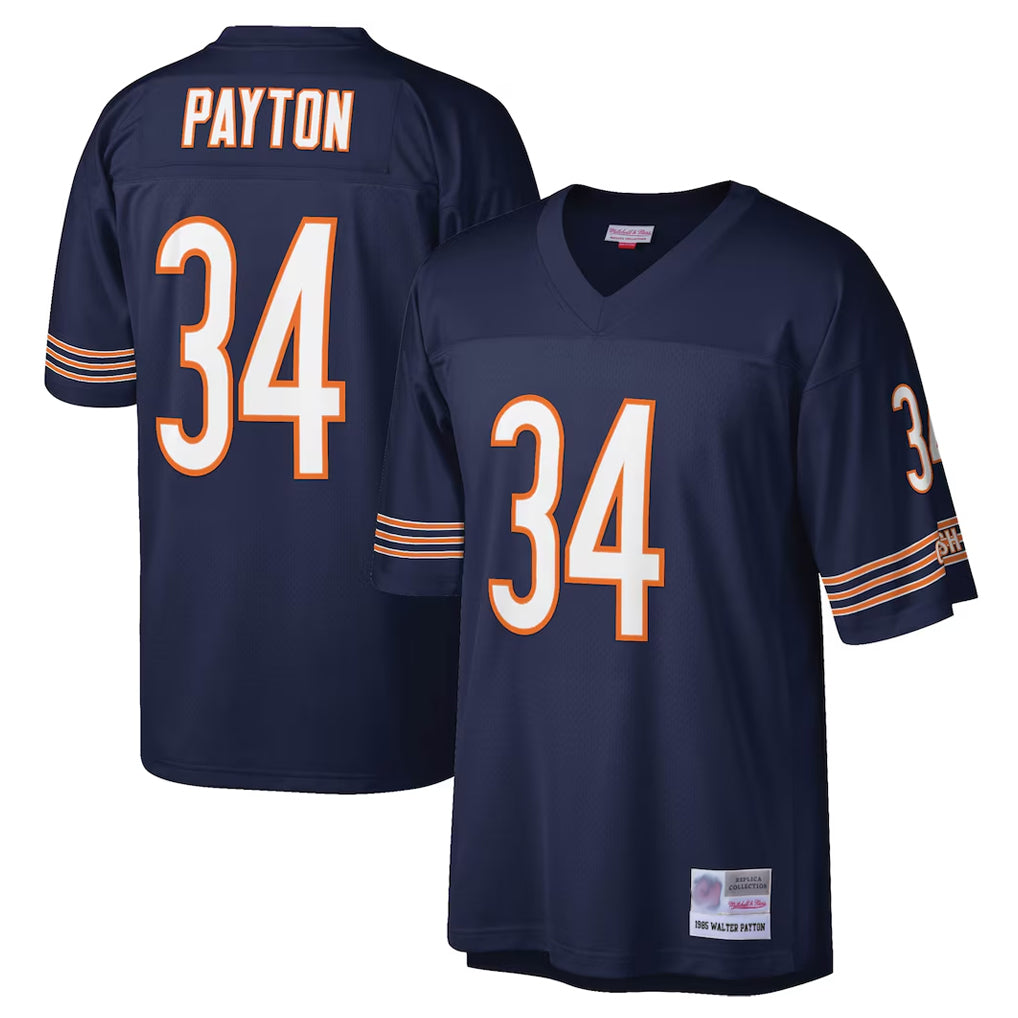 C.Bears #34 Walter Payton Player Navy Mitchell & Ness Legacy Replica Gdoa Stitched Jerseys