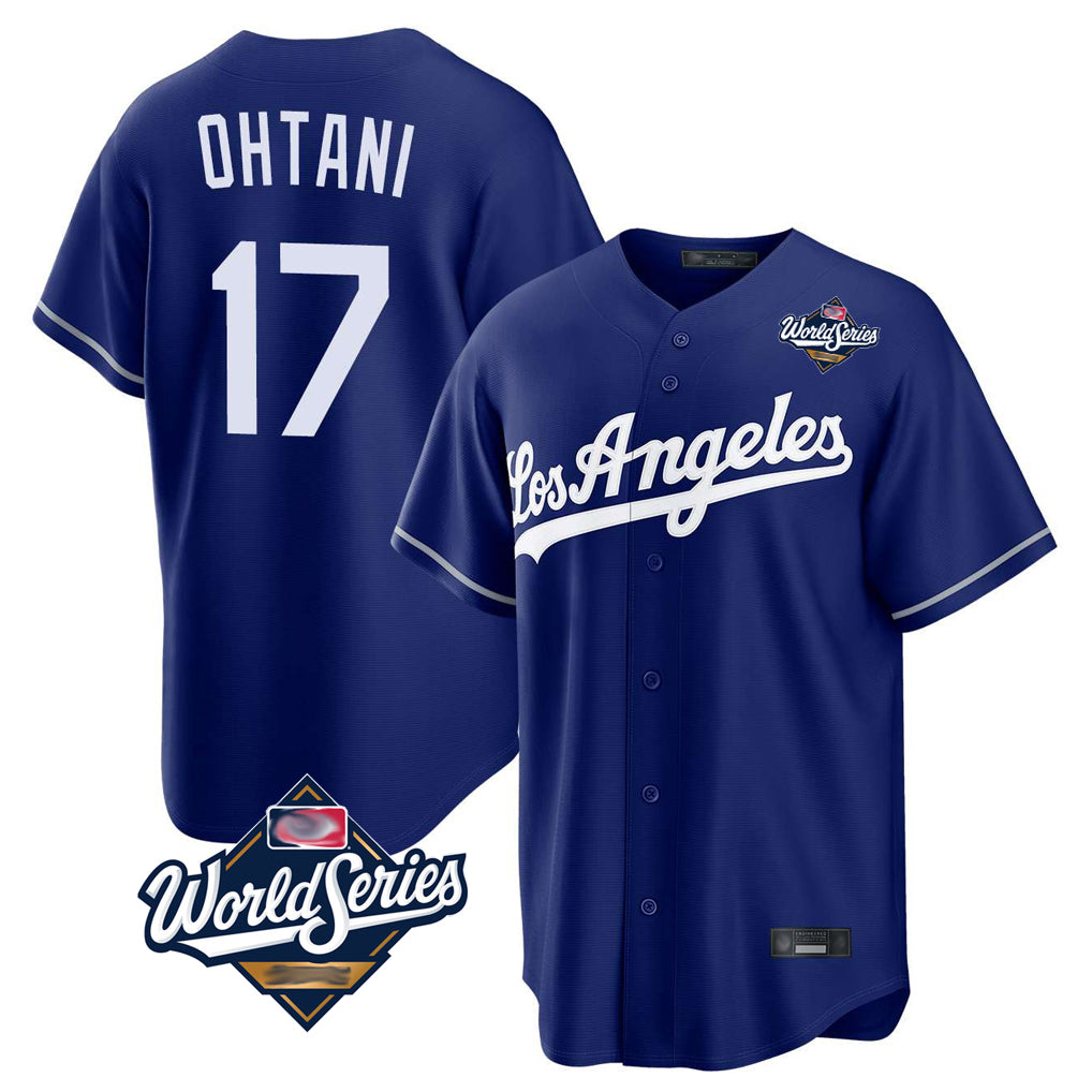 LA.Dodgers #17 Shohei Ohtani Player Royal World Series Game Fdoa Stitched Jerseys