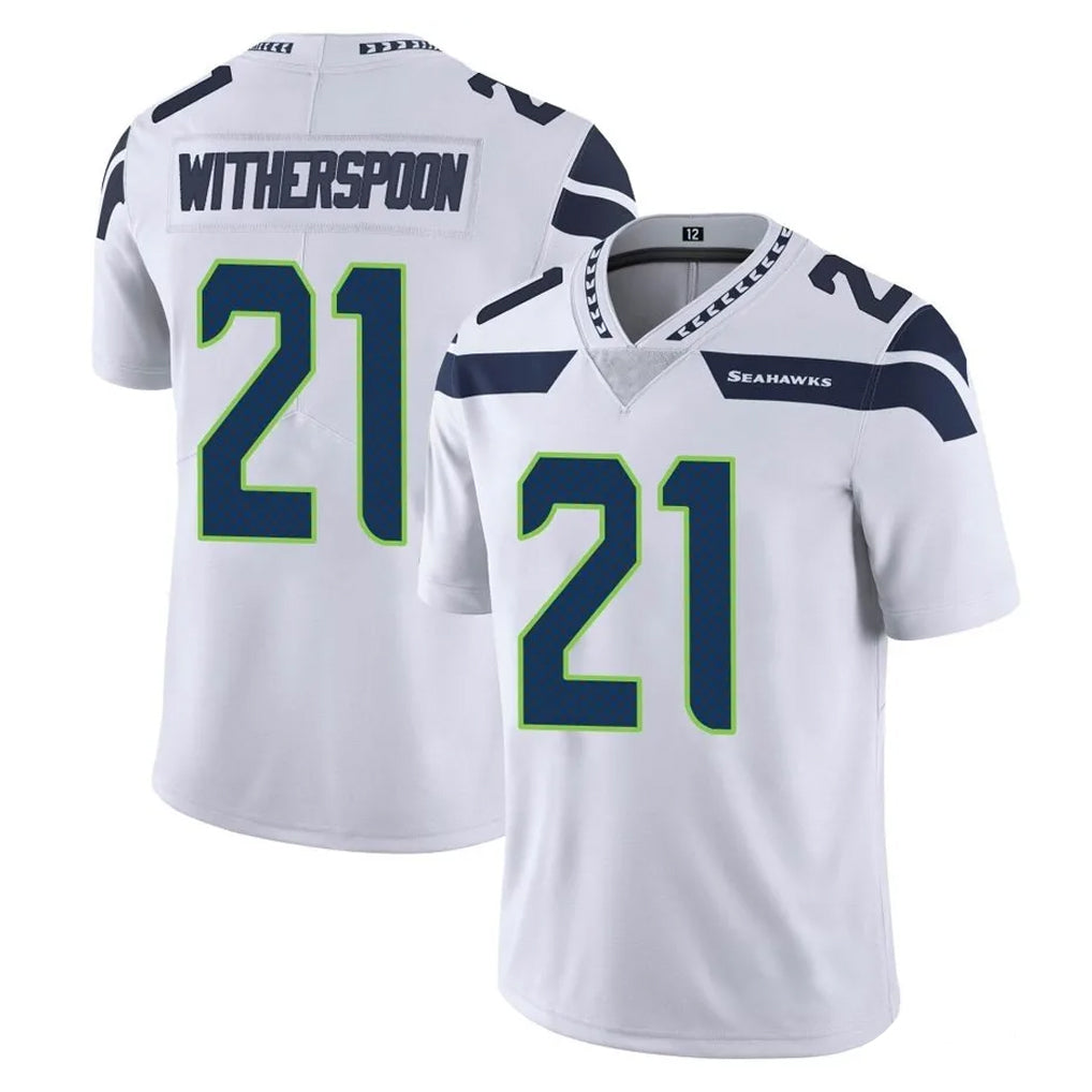 S.Seahawks #21 Devon Witherspoon Player White Limited Vapor Untouchable Home Game Gdoa Stitched Jerseys
