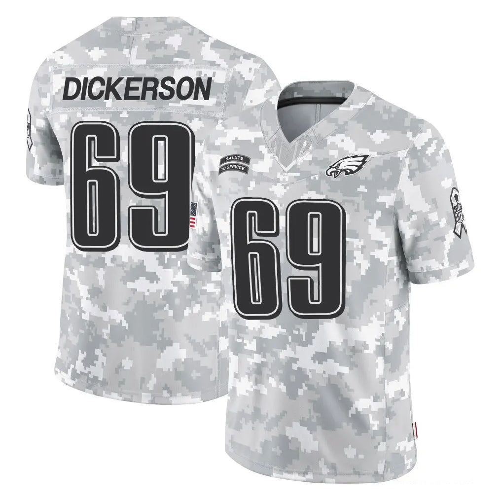 P.Eagles #69 Landon Dickerson Player Arctic Camo Salute to Service Limited Game Gdoa Stitched Jerseys
