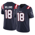 NE.Patriots #18 Kyle Williams Player Navy Limited Vapor F.U.S.E. Home Game Gdoa Stitched Jerseys