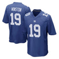 NY.Giants #19 Jameis Winston Player Royal Home Game Gdoa Stitched Jerseys