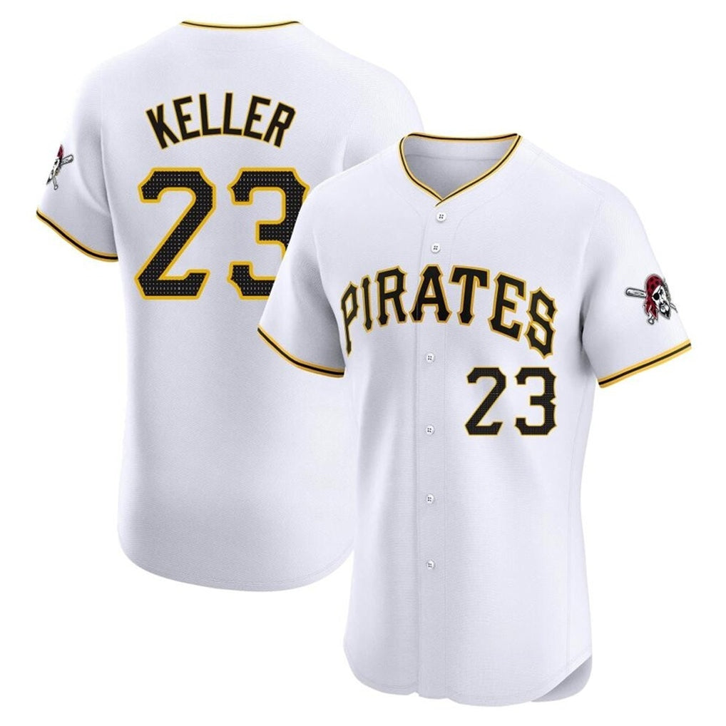 P.Pirates #23 Mitch Keller Player White Home Limited Elite Fdoa Stitched Jerseys