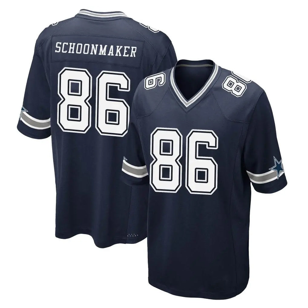 D.Cowboys #86 Luke Schoonmaker Player Navy Home Game Gdoa Stitched Jerseys