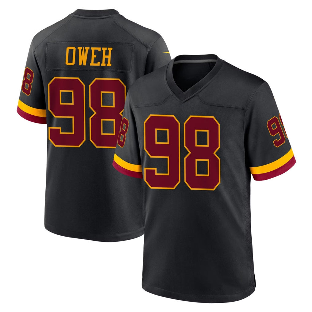 W.Commanders #98 Odafe Oweh Player Black Limited Home Game Gdoa Stitched Jerseys