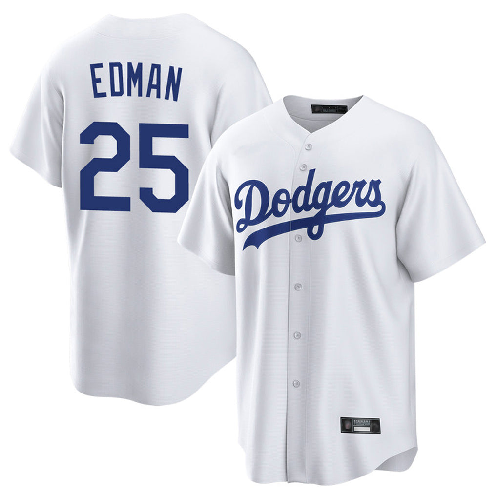 LA.Dodgers #25 Tommy Edman Player White Game Home Fdoa Stitched Jerseys