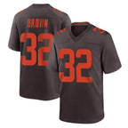 C.Browns #32 Jim Brown Player Brown Alternate Home Game Gdoa Stitched Jerseys