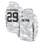 NY.Jets #29 Minkah Fitzpatrick Player Arctic Camo Salute to Service Pullover Hoodies Limited Game Gdoa Stitched Jerseys