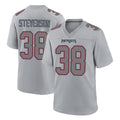 NE.Patriots #38 Rhamondre Stevenson Player Gray Fashion Limited Home Game Gdoa Stitched Jerseys