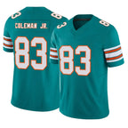 M.Dolphins #83 Kevin Coleman Jr. Player Aqua Limited Alternate Vapor F.U.S.E. Home Game Gdoa Stitched Jerseys