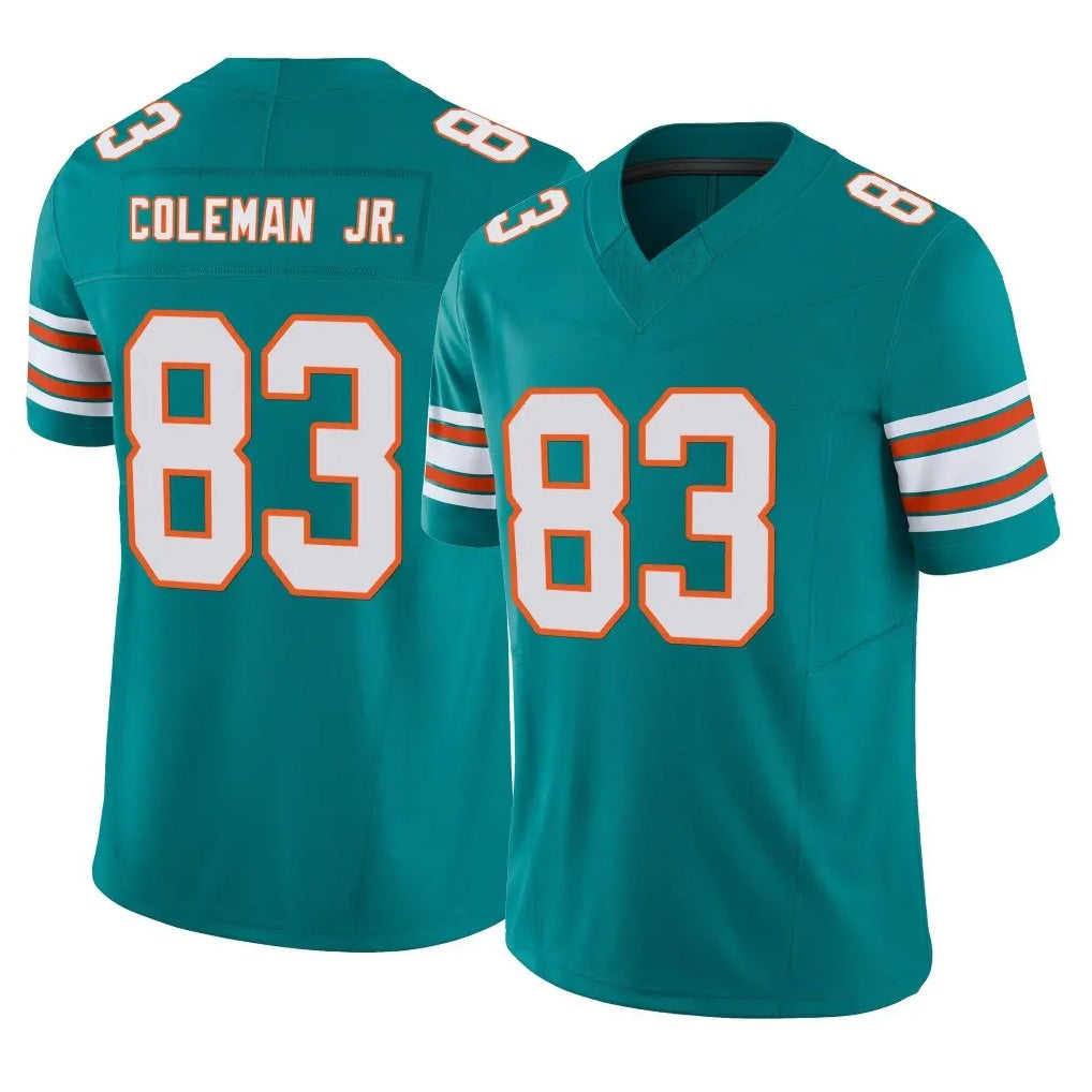 M.Dolphins #83 Kevin Coleman Jr. Player Aqua Limited Alternate Vapor F.U.S.E. Home Game Gdoa Stitched Jerseys