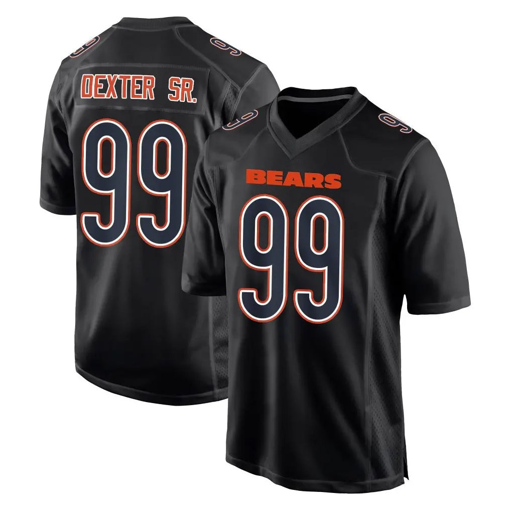 C.Bears #99 Gervon Dexter Sr. Player Carbon Black Fashion Game Gdoa Stitched Jerseys