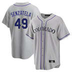 C.Rockies #49 Antonio Senzatela Player Gray Game Home Gdoa Stitched Jerseys