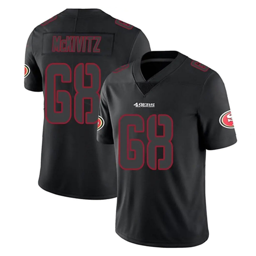 SF.49ers #68 Colton McKivitz Player Black Impact Limited Home Game Gdoa Stitched Jerseys