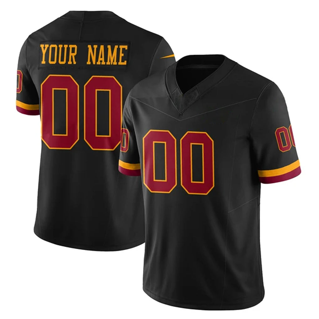 Custom W.Commanders Black Limited Vapor Home Game Any Name & Numbers Gdoa Stitched Jerseys