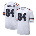 C.Bears #84 Colston Loveland Player White Classic Home Game Gdoa Stitched Jerseys