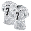 IN.Colts #7 Charvarius Ward Sr. Player Arctic Camo Salute To Service Limited Game Gdoa Stitched Jerseys