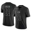 GB.Packers #11 Jayden Reed Player Black Reflective Limited Home Game Gdoa Stitched Jerseys