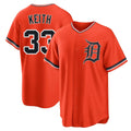 D.Tigers #33 Colt Keith Player Orange Home Game Gdoa Stitched Jerseys