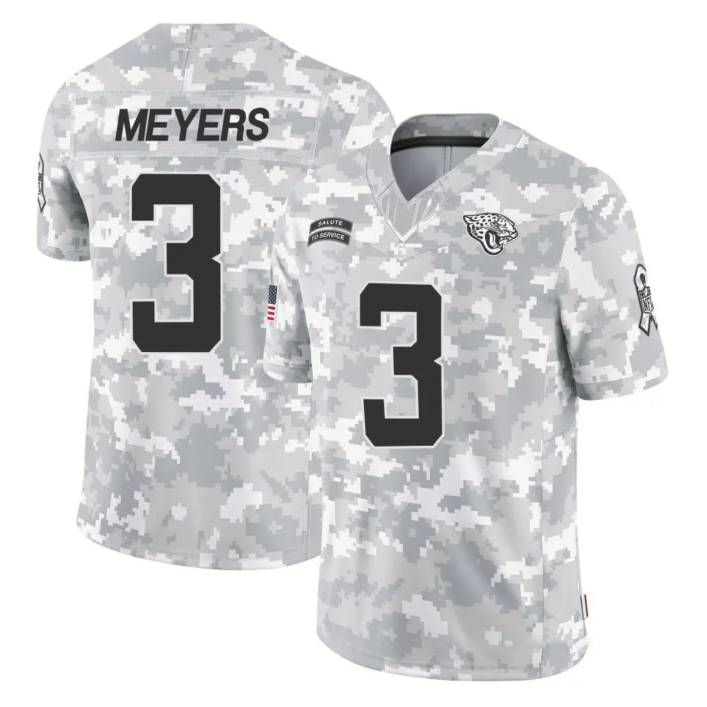 J.Jaguars #3 Jakobi Meyers Player Arctic Camo Salute To Service Limited Game Gdoa Stitched Jerseys