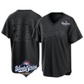 LA.Dodgers #22 Clayton Kershaw Player Black World Series Pitch Fashion T-shirt Fdoa Stitched Jerseys