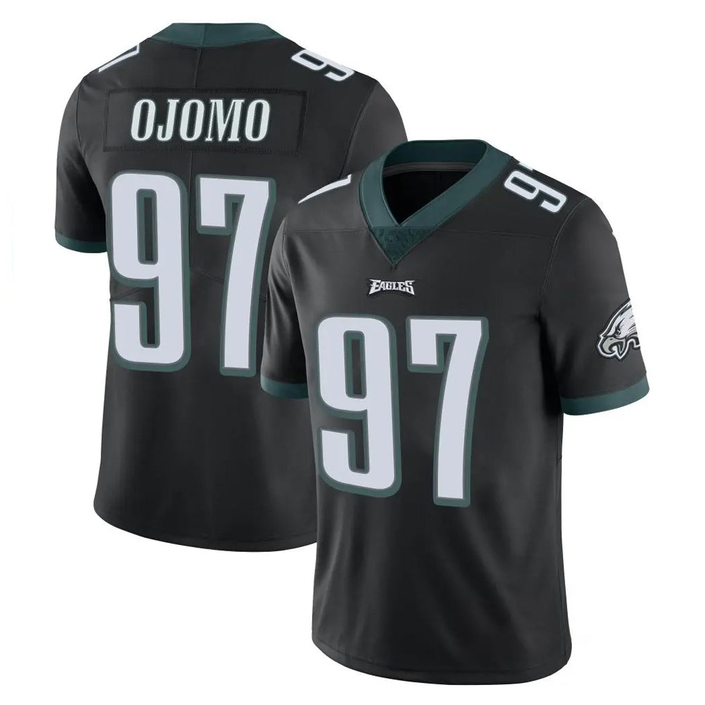 P.Eagles #97 Moro Ojomo Player Black Limited Vapor Untouchable Home Game Gdoa Stitched Jerseys