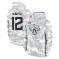 J.Jaguars #12 Travis Hunter Player Arctic Camo Salute to Service Hoodies Limited Game Gdoa Stitched Jerseys