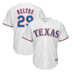 T.Rangers #29 Adrian Beltre Player White Majestic Home Cool Fdoa Stitched Jerseys