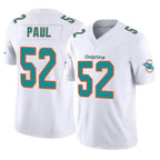 M.Dolphins #52 Patrick Paul Player White Limited Vapor F.U.S.E. Home Game Gdoa Stitched Jerseys