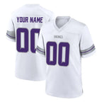 Custom M.Vikings White Alternate Home Game Any Name & Numbers Gdoa Stitched Jerseys