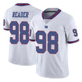 NY.Giants #98 DJ Reader Player White Color Rush Home Game Gdoa Stitched Jerseys