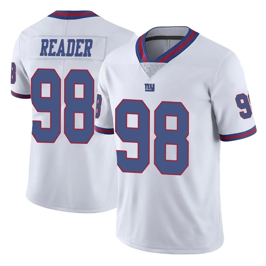 NY.Giants #98 DJ Reader Player White Color Rush Home Game Gdoa Stitched Jerseys