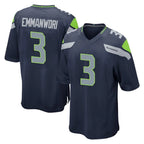 S.Seahawks #3 Nick Emmanwori Player Navy Home Game Gdoa Stitched Jerseys