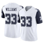 D.Cowboys #33 Javonte Williams Player White-Navy Limited Vapor F.U.S.E. Home Game Gdoa Stitched Jerseys