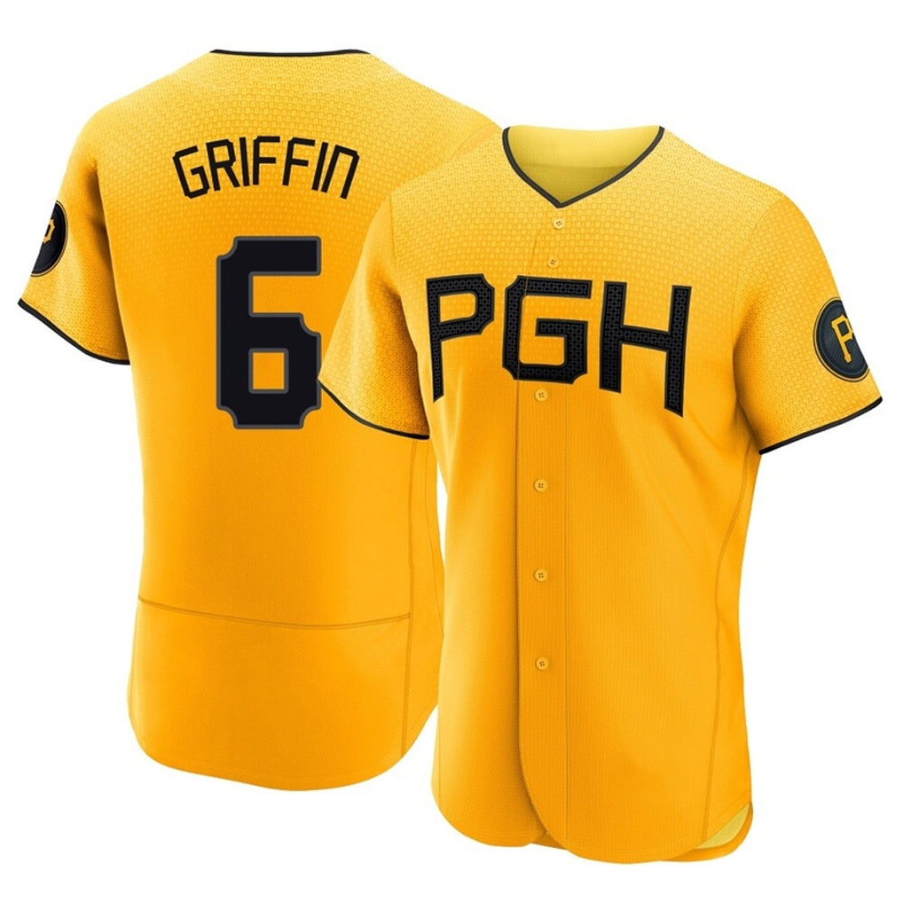 P.Pirates #6 Konnor Griffin Player Gold City Connect Home Limited Elite Fdoa Stitched Jerseys