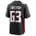 A.Falcons #63 Chris Lindstrom Player Black Home Game Gdoa Stitched Jerseys