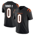 C.Bengals #0 DJ Turner II Player Black Vapor F.U.S.E. Limited Home Game Gdoa Stitched Jerseys
